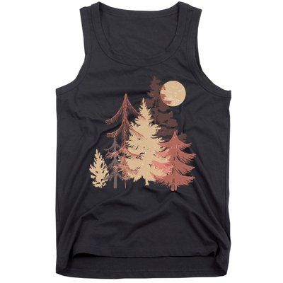 Cute Vintage Boho Pinetree Forest Tank Top