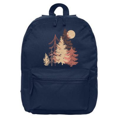 Cute Vintage Boho Pinetree Forest 16 in Basic Backpack