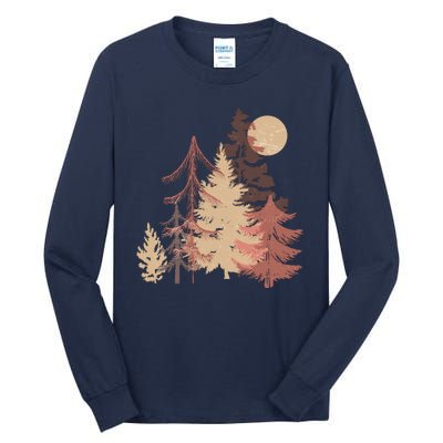 Cute Vintage Boho Pinetree Forest Tall Long Sleeve T-Shirt