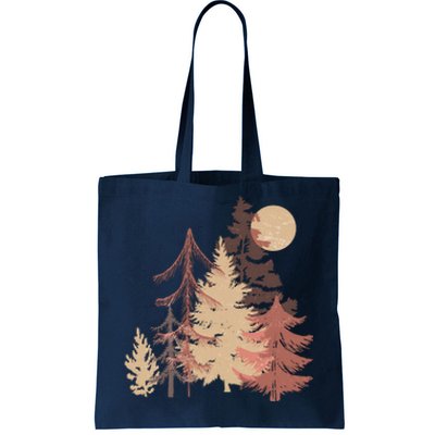 Cute Vintage Boho Pinetree Forest Tote Bag