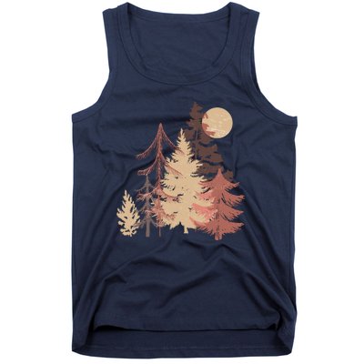 Cute Vintage Boho Pinetree Forest Tank Top