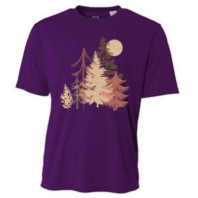 Cute Vintage Boho Pinetree Forest Cooling Performance Crew T-Shirt