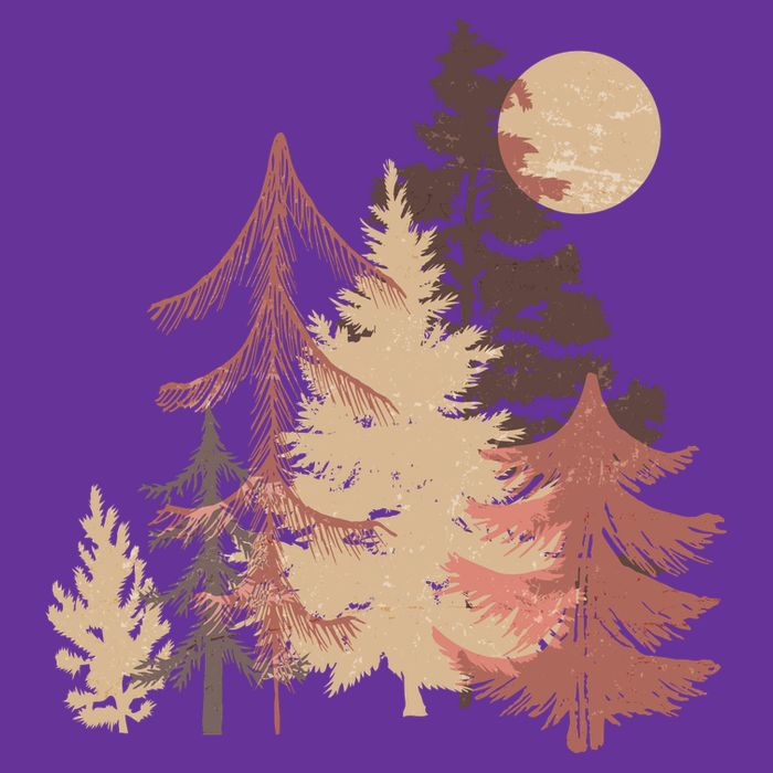 Cute Vintage Boho Pinetree Forest Long Sleeve Shirt
