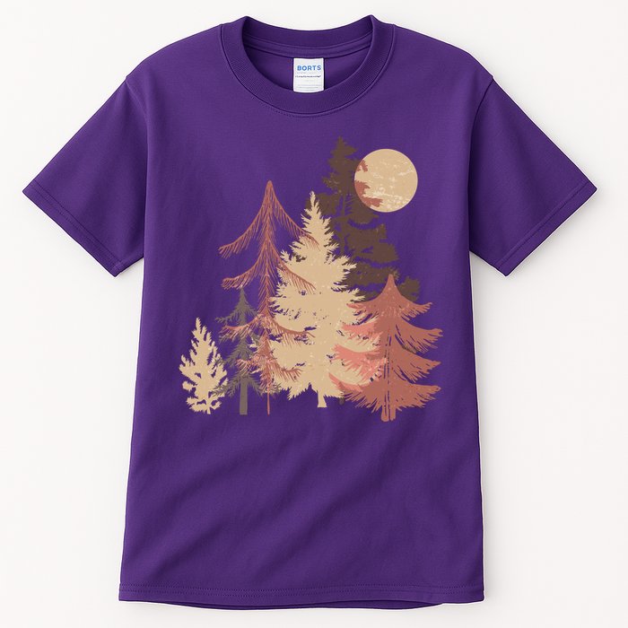 Cute Vintage Boho Pinetree Forest Tall T-Shirt