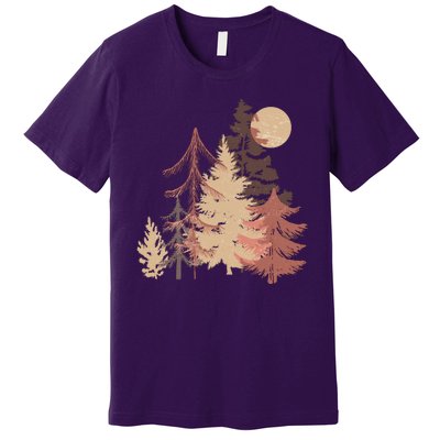 Cute Vintage Boho Pinetree Forest Premium T-Shirt