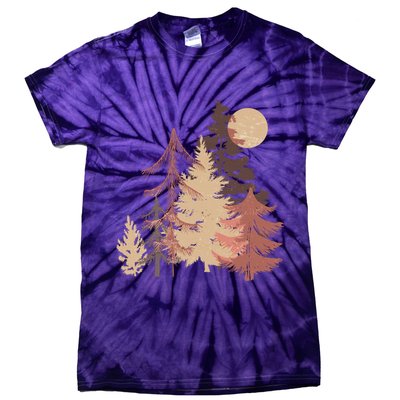Cute Vintage Boho Pinetree Forest Tie-Dye T-Shirt