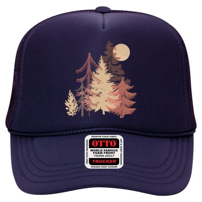 Cute Vintage Boho Pinetree Forest Trucker Hat
