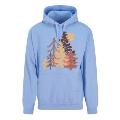 Cute Vintage Boho Pinetree Forest Unisex Surf Hoodie