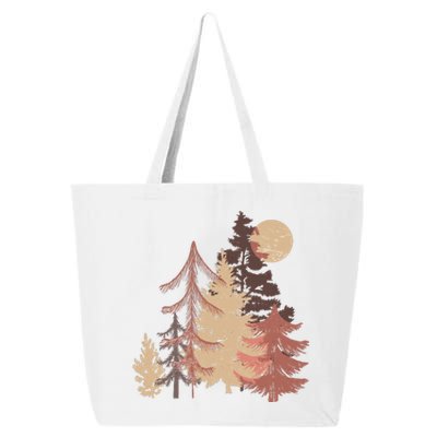 Cute Vintage Boho Pinetree Forest 25L Jumbo Tote