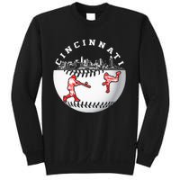 Cincinnati Vintage Baseball Tee Distressed Gameday Retro Sweatshirt