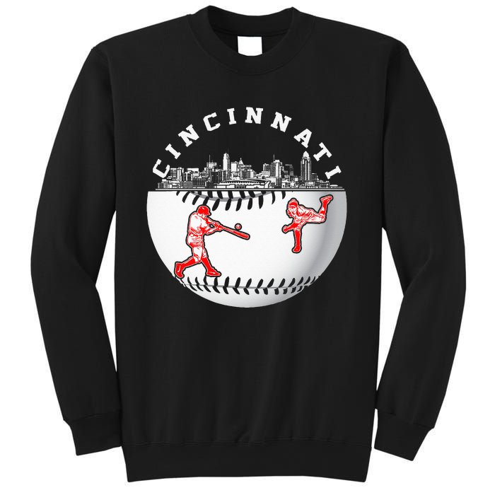 Cincinnati Vintage Baseball Tee Distressed Gameday Retro Sweatshirt