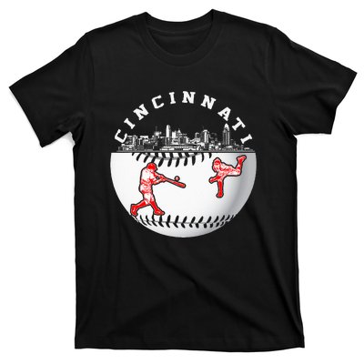 Cincinnati Vintage Baseball Tee Distressed Gameday Retro T-Shirt