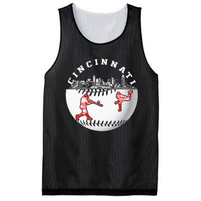 Cincinnati Vintage Baseball Tee Distressed Gameday Retro Mesh Reversible Basketball Jersey Tank