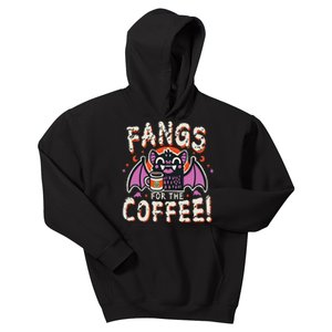 Cute Vampire Bat Fangs For The Coffee! Halloween Kids Hoodie