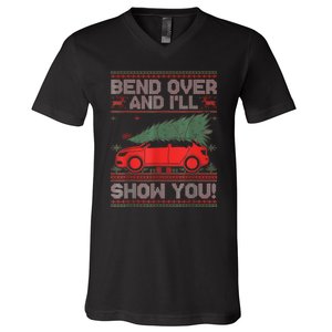 Christmas Vacation Bend Over And ILl Show You Xmas Couple V-Neck T-Shirt