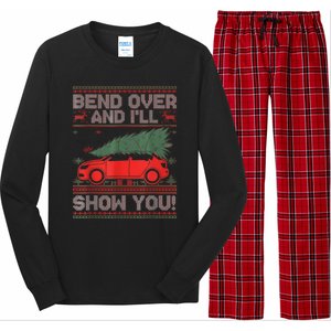 Christmas Vacation Bend Over And ILl Show You Xmas Couple Long Sleeve Pajama Set