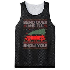 Christmas Vacation Bend Over And ILl Show You Xmas Couple Mesh Reversible Basketball Jersey Tank