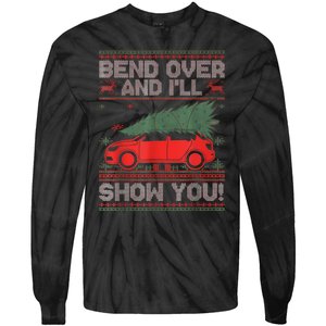 Christmas Vacation Bend Over And ILl Show You Xmas Couple Tie-Dye Long Sleeve Shirt