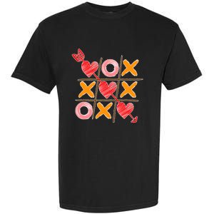 Cute Valentine Boy Girl Tic Tac Toe Hearts Win Garment-Dyed Heavyweight T-Shirt