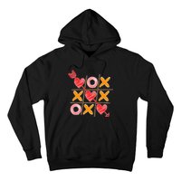 Cute Valentine Boy Girl Tic Tac Toe Hearts Win Hoodie