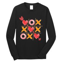 Cute Valentine Boy Girl Tic Tac Toe Hearts Win Long Sleeve Shirt