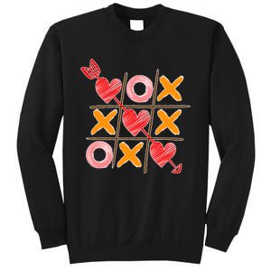 Cute Valentine Boy Girl Tic Tac Toe Hearts Win Sweatshirt