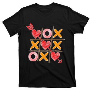 Cute Valentine Boy Girl Tic Tac Toe Hearts Win T-Shirt