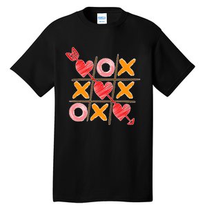 Cute Valentine Boy Girl Tic Tac Toe Hearts Win Tall T-Shirt