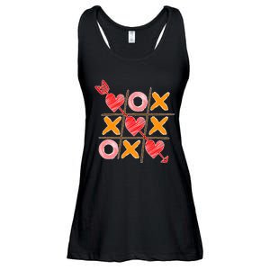 Cute Valentine Boy Girl Tic Tac Toe Hearts Win Ladies Essential Flowy Tank