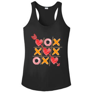 Cute Valentine Boy Girl Tic Tac Toe Hearts Win Ladies PosiCharge Competitor Racerback Tank