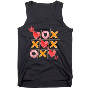 Cute Valentine Boy Girl Tic Tac Toe Hearts Win Tank Top