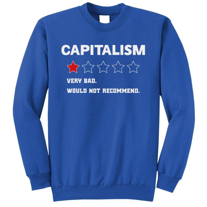 Capitalism Very Bad Would Not Recommend One Star Sweatshirt