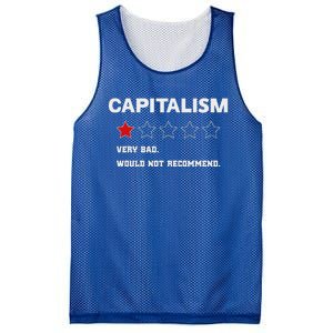 Capitalism Very Bad Would Not Recommend One Star Mesh Reversible Basketball Jersey Tank