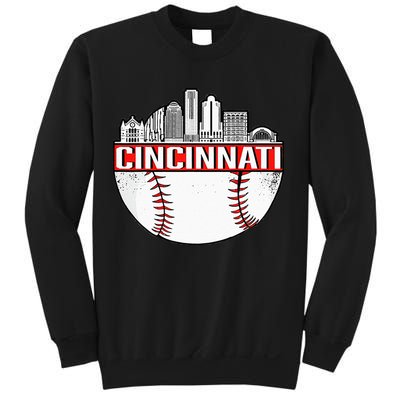 Cincinnati Vintage Baseball Distressed Gameday Retro Sweatshirt
