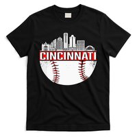 Cincinnati Vintage Baseball Distressed Gameday Retro T-Shirt
