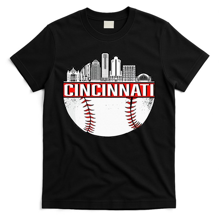 Cincinnati Vintage Baseball Distressed Gameday Retro T-Shirt
