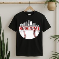 Cincinnati Vintage Baseball Distressed Gameday Retro T-Shirt
