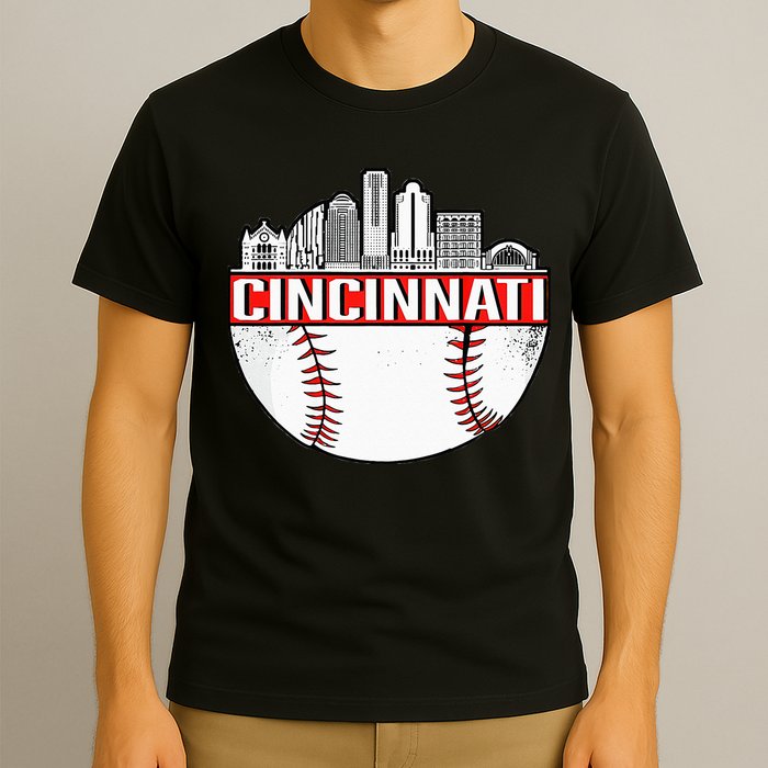 Cincinnati Vintage Baseball Distressed Gameday Retro T-Shirt