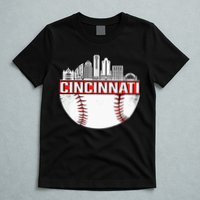 Cincinnati Vintage Baseball Distressed Gameday Retro T-Shirt