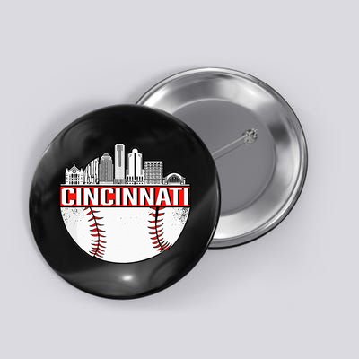 Cincinnati Vintage Baseball Distressed Gameday Retro Button