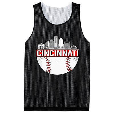 Cincinnati Vintage Baseball Distressed Gameday Retro Mesh Reversible Basketball Jersey Tank