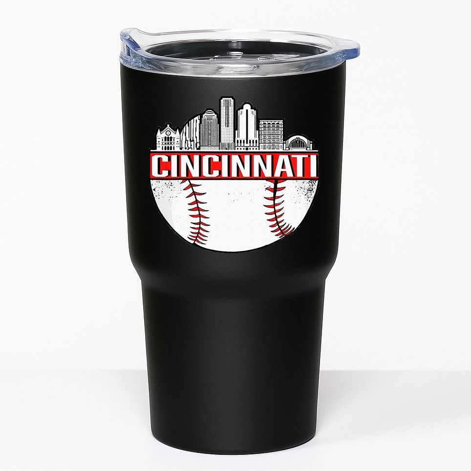 Cincinnati Vintage Baseball Distressed Gameday Retro Tumbler
