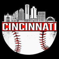 Cincinnati Vintage Baseball Distressed Gameday Retro Baby Bodysuit