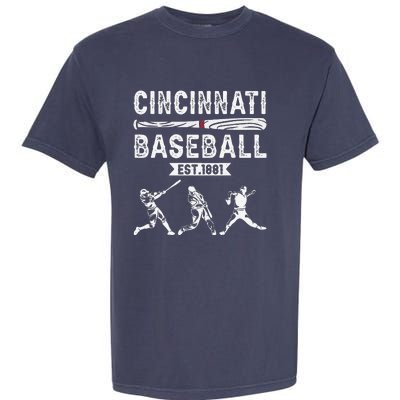 Cincinnati Vintage Baseball Lover Garment-Dyed Heavyweight T-Shirt