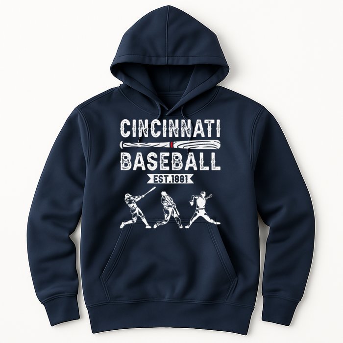 Cincinnati Vintage Baseball Lover Hoodie