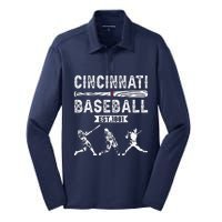 Cincinnati Vintage Baseball Lover Silk Touch Performance Long Sleeve Polo