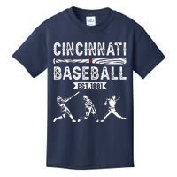 Cincinnati Vintage Baseball Lover Kids T-Shirt