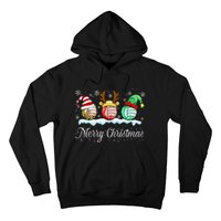 Christmas Volleyball Ball Santa Hat Funny Sport Xmas Hoodie