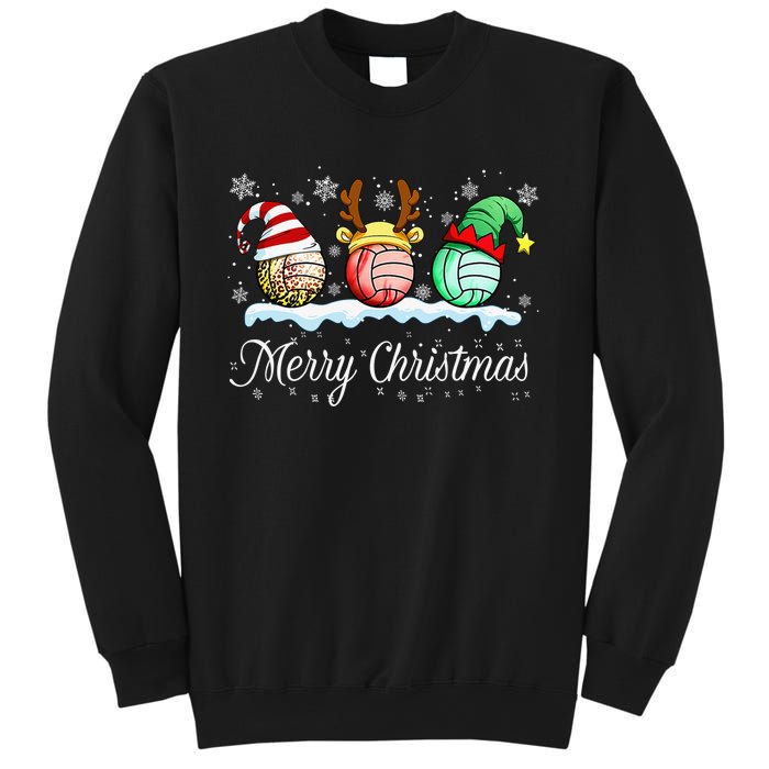 Christmas Volleyball Ball Santa Hat Funny Sport Xmas Sweatshirt