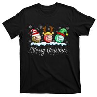 Christmas Volleyball Ball Santa Hat Funny Sport Xmas T-Shirt